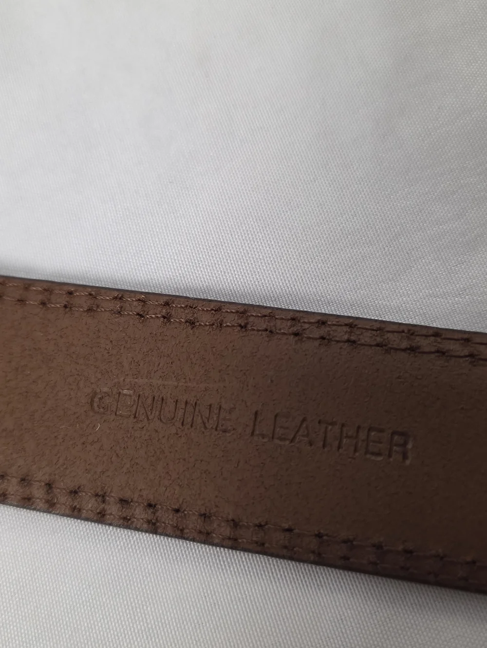 Polo by Ralph Lauren Tan Leather Belt Silvertone Solid Brass Buckle Size 34